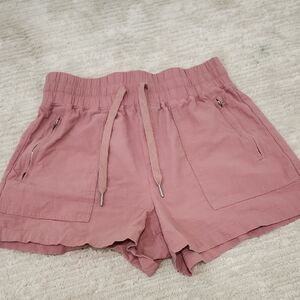 Women's Mauve Cargo Shorts with Drawstring